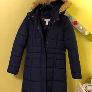 Navy down coat